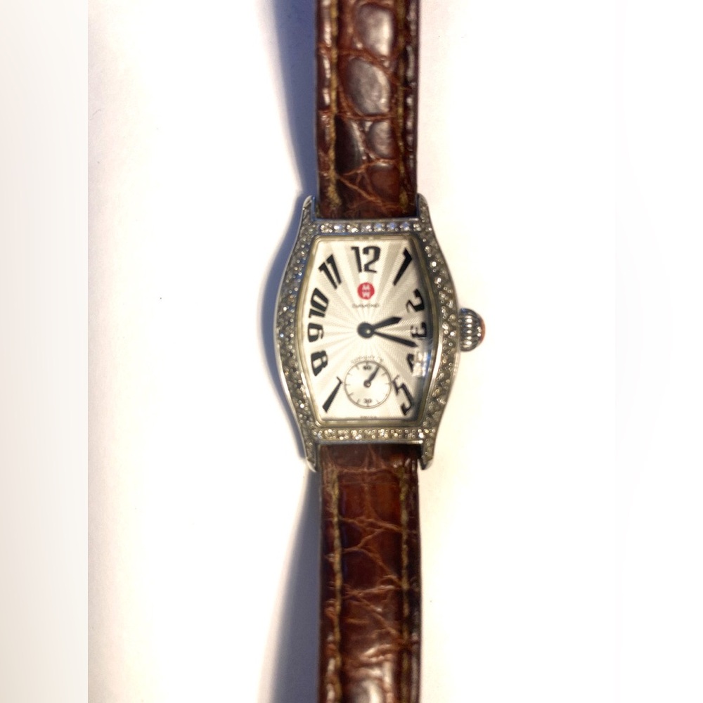 💎 MICHELE 💎 Diamond Coquette Quartz Women’s Watch - New Battery - Picture 6 of 6
